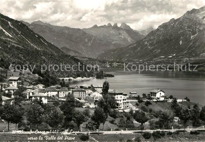 Valle del Piave Fliegeraufnahme S. Croce col Lago