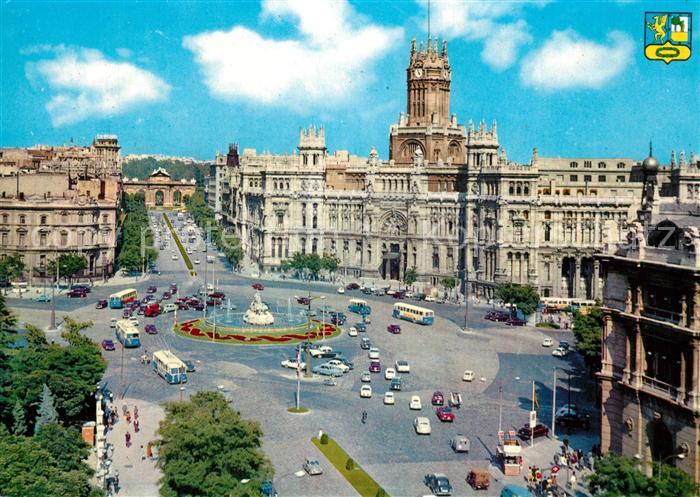 Madrid Spain Plaza de Cibeles y Palacio de Comunicacionnes