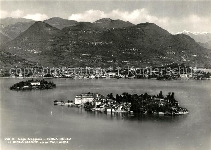 Isola Bella Lago Maggiore Fliegeraufnahme Isola-Mader verso Pallanza