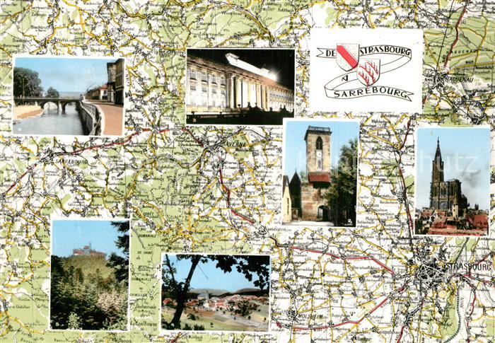 Sarrebourg De Strasbourg a Sarrebourg Landkarte Wasselone Saverne Wangenbourg Da