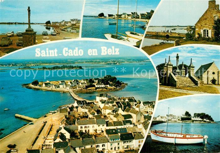 Saint Cado Vue Generale Place Rivière Chaussée Calvaire et l'Anse