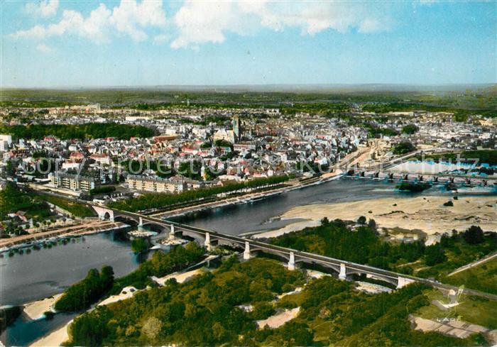 Nevers 58 Les ponts sur la Loire vue aérienne