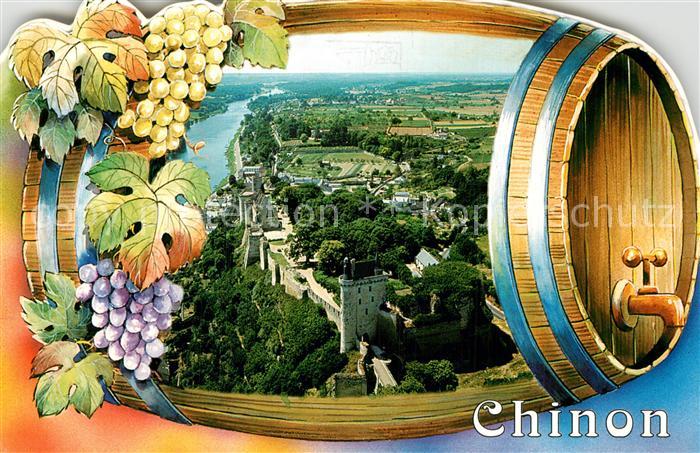 Chinon Indre et Loire Les vins de Touraine Chateau vue aérien