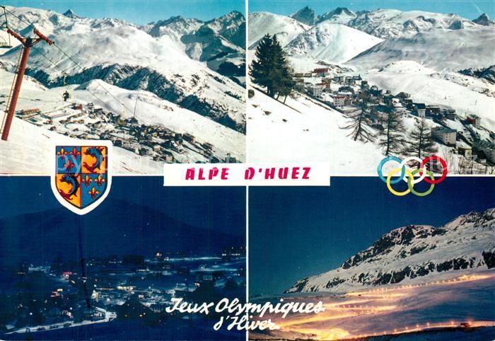 Alpe d Huez Isere Panorama vue depuis les pentes du Signal Pic de la Meije Jeux