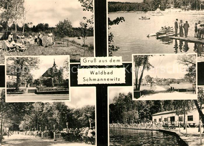 Schmannewitz Partien am Waldbad Badesteg Gastronomie