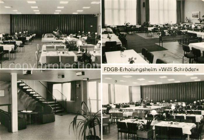 Klein Labenz FDGB Erholungsheim Willi Schroeder Speiseraum Gaststaette