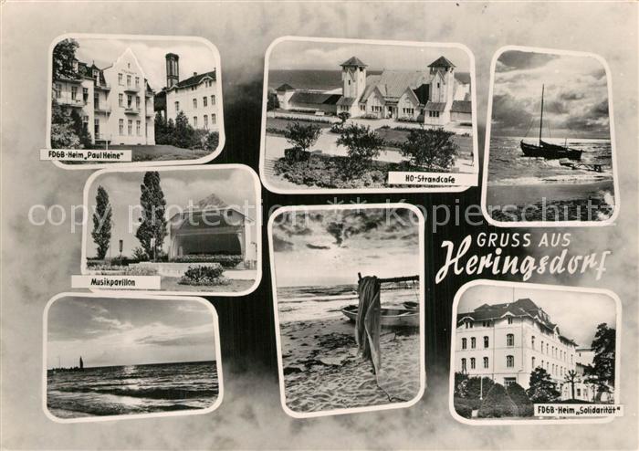Heringsdorf Ostseebad Usedom FDGB Heime Musikpavillon Sonnenuntergang HO Strandc