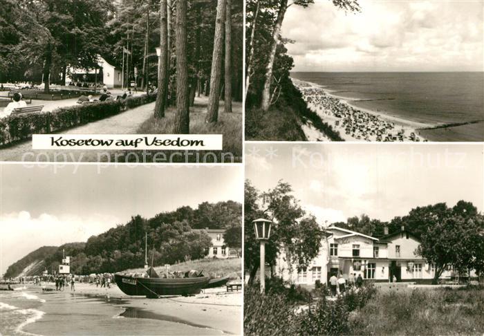 Koserow Ostseebad Usedom Kurpark Kelch's Speisegaststaette Strand Kueste