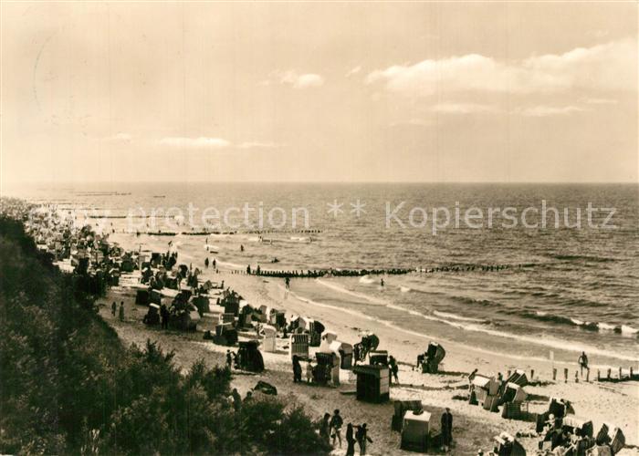 Koserow Ostseebad Usedom Blick auf den Strand