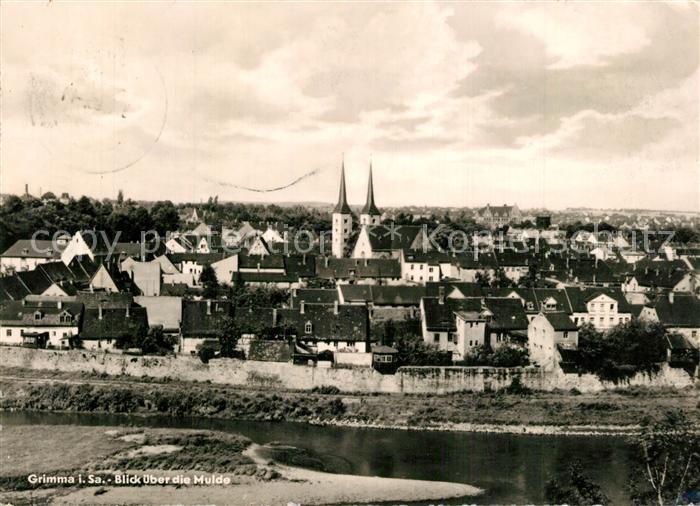 Grimma Panorama Blick ueber die Mulde