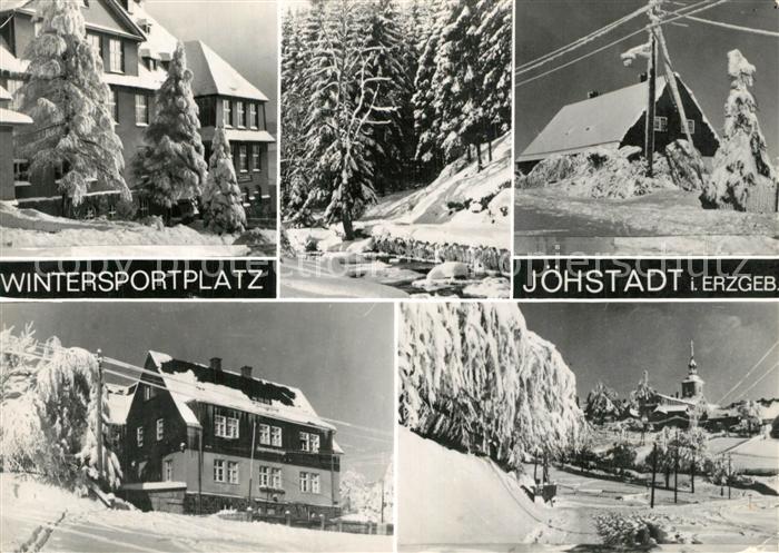 Joehstadt Teilansichten Wintersportplatz Winterlandschaft Erzgebirge