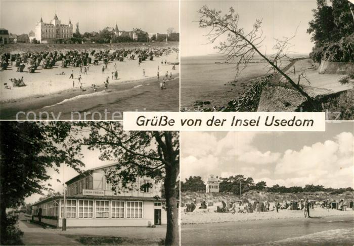 Insel Usedom Zinnowitz Badestrand Koserow Ufermauer am Streckelberg Zempin FDGB