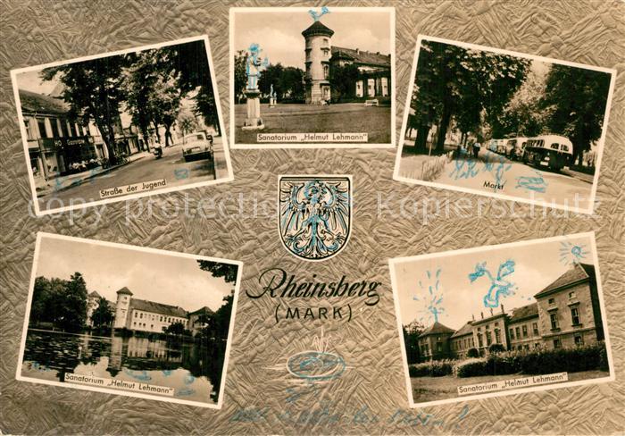 Rheinsberg Strasse der Jugend Sanatorium Helmut Lehmann Markt Wappen
