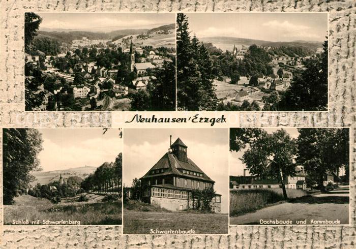 Neuhausen Erzgebirge Panorama Schloss Schwartenberg Schwartenbaude Dachsbaude Ka