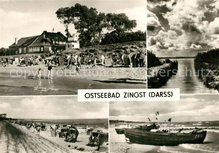 Zingst Ostseebad Badestrand Kleiner Bootshafen Fischerboote