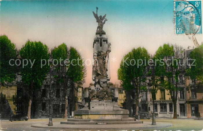 Soissons Aisne Place de la Republique Monument de 1870