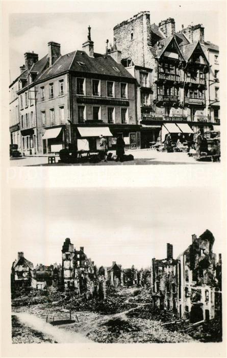 Saint-Lo Manche La Place du Marche et la Maison Dieu