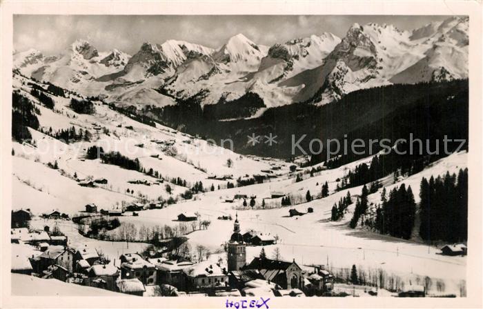 Grand-Bornand Le Vue generale et Chaine des Aravis