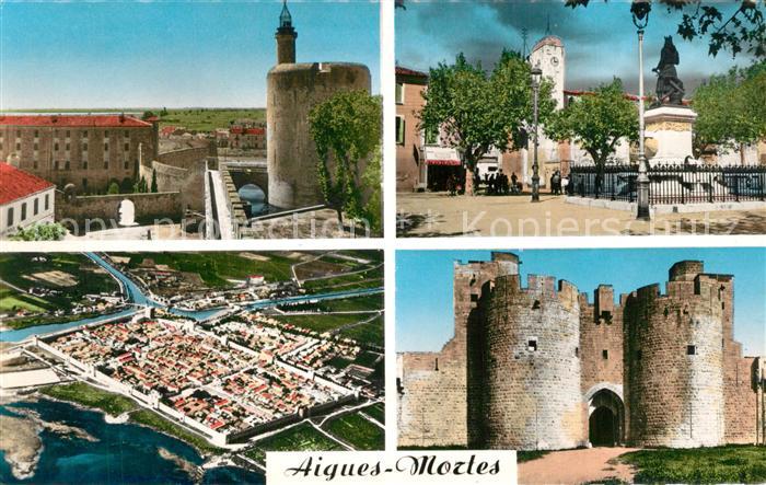 Aigues-Mortes Gard Tour de Constance Place Saint Louis Vue aerienne Porte de la
