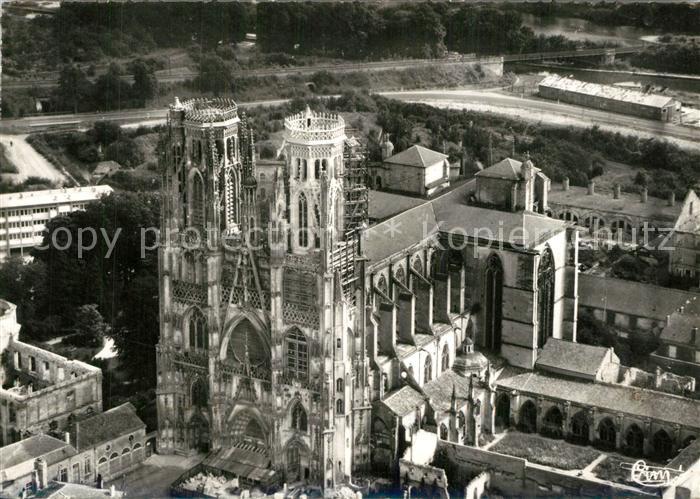 Toul 54 La Cathedrale Vue aerienne
