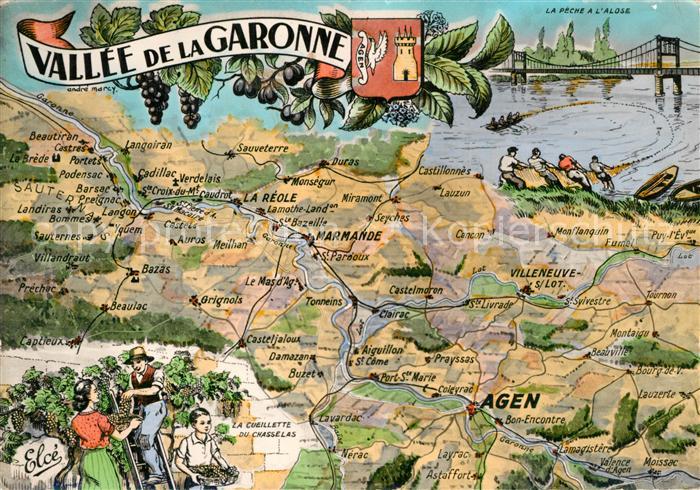 Agen Lot et Garonne Gebietskarte