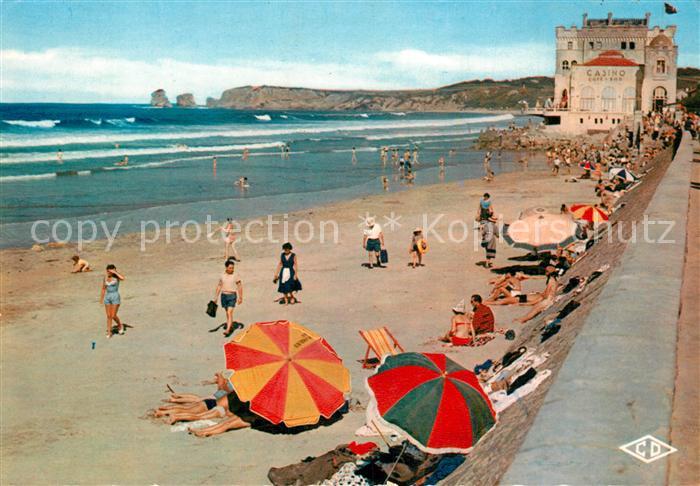 Hendaye Pyrenees Atlantiques La Plage et le Casino