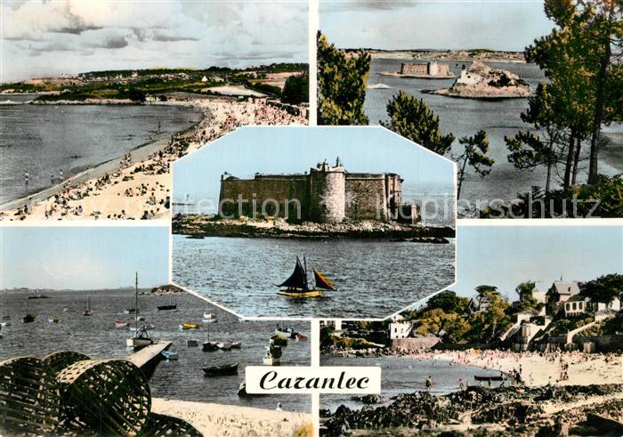 Carantec la Plage Ile Louer et Chateau du Taureau Le Port La Plage Blanche