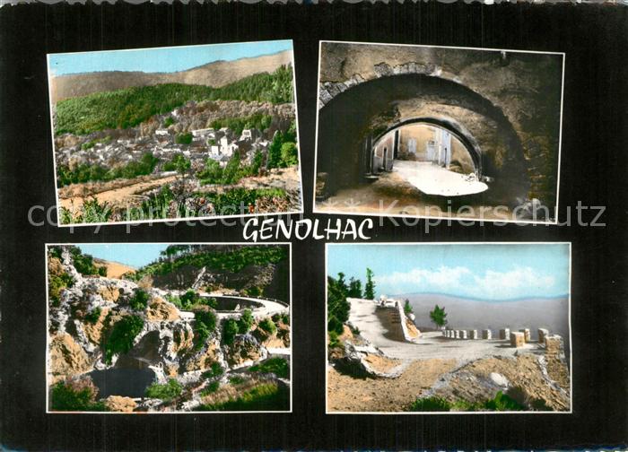 Genolhac Vue generale L’Arceau Piscine sur l’Hamol Table d’orientationroute du M