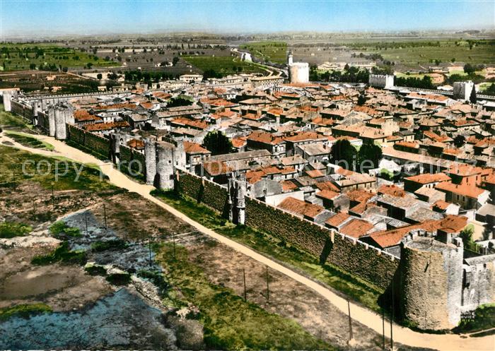 Aigues-Mortes Gard Les Remparts Cote Sud Vue aerienne