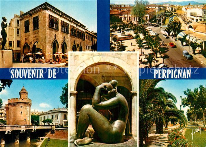 Perpignan La Loge de Mer Place Arago et le Palmarium Le Castillet et Pont sur la