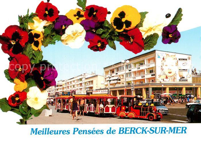 Berck-Plage Esplanade Parmentier et le petit train touristique