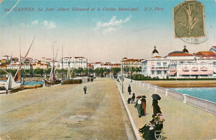 Cannes Alpes-Maritimes Jetée Albert Edouard et Casino Municipa
