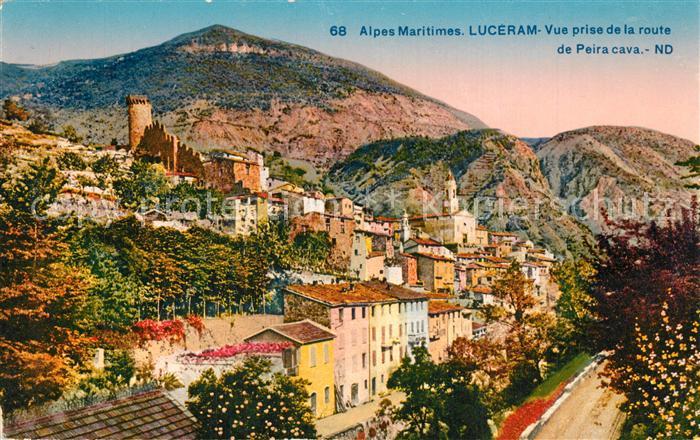 Luceram Vue prise de la Route de Peira Cava