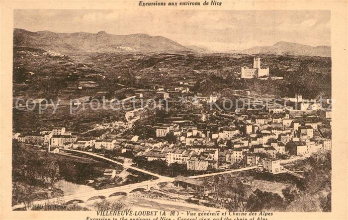 Villeneuve-Loubet Vue Generale et Chaîne des Alpes