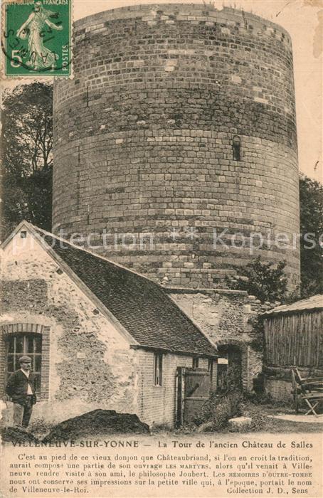 Villeneuve-sur-Yonne Tour de l'ancien Chateau de Salles