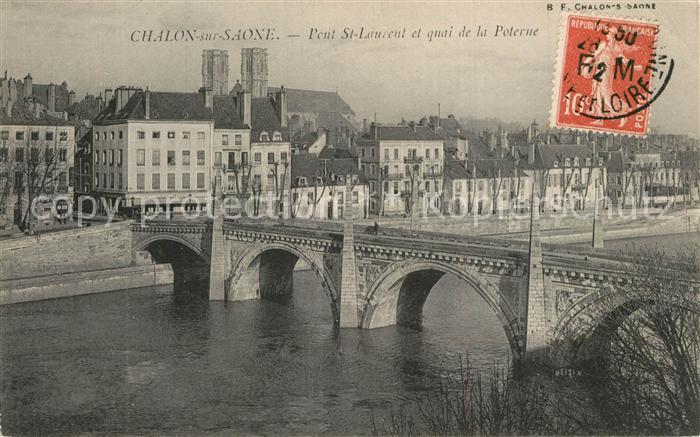Chalon-sur-Saone Pont Saint Laurent Quai de la Poterne