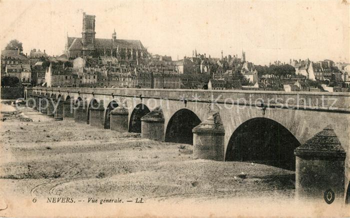 Nevers 58 Vue Generale Pont Eglise