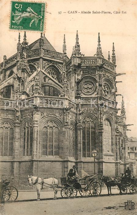Caen Abside Saint Pierre Pferdedroschken