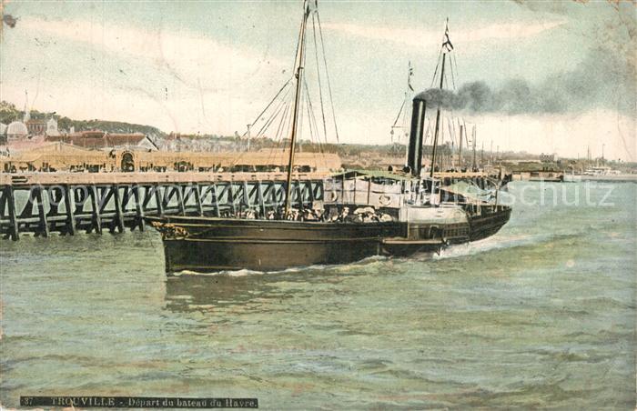 Trouville-sur-Mer Départ du bateau du Havre