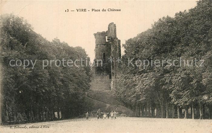 Vire Calvados Place du Chateau Ruines