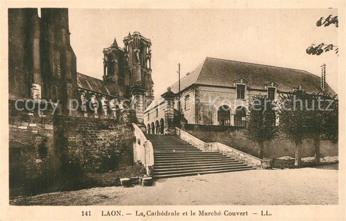 Laon Aisne La Cathedrale et marché couvert