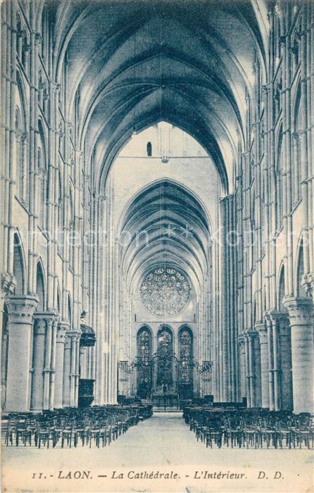 Laon Aisne La Cathedrale intérieur