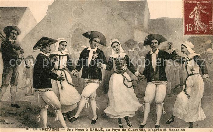 Saille Une noce Dessin d après M. Vassilon Kuenstlerkarte