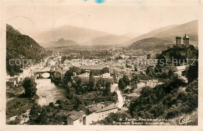 Foix Panorama vu du Rocher Saint Sauveur