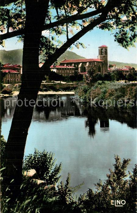 Langeac Paysage sur l'Eglise et sur l'Allier
