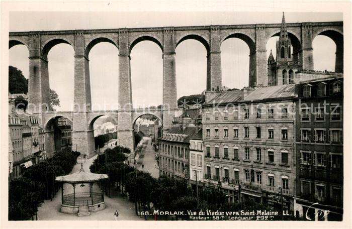 Morlaix Vue du Viaduc vers Saint Melaine