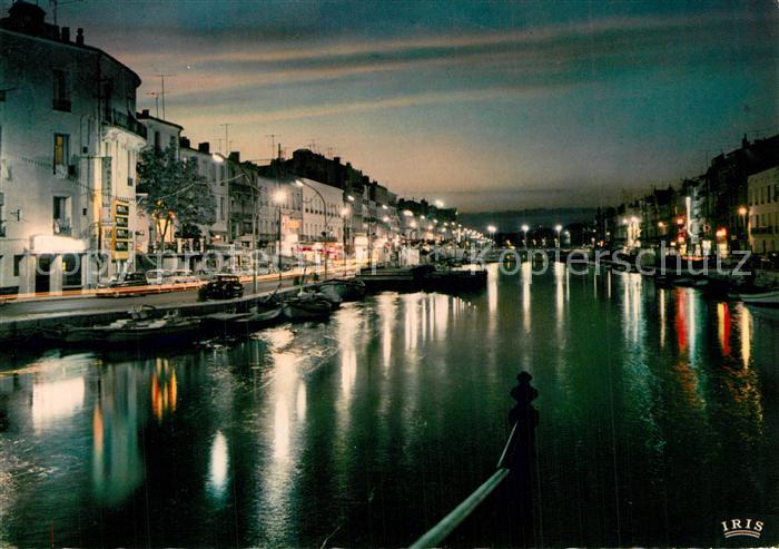 Sete Cette Les quais effet de nuit