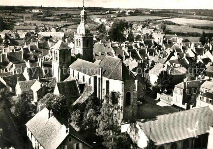 Saulieu La Basilique vue aérienne