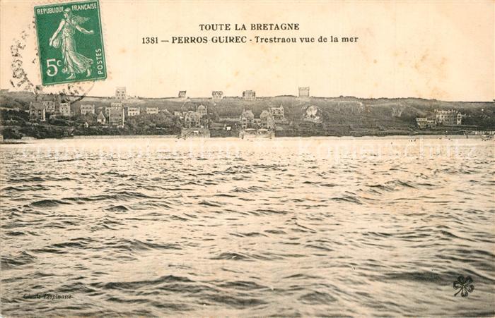 Perros-Guirec Trestraou vue de la mer