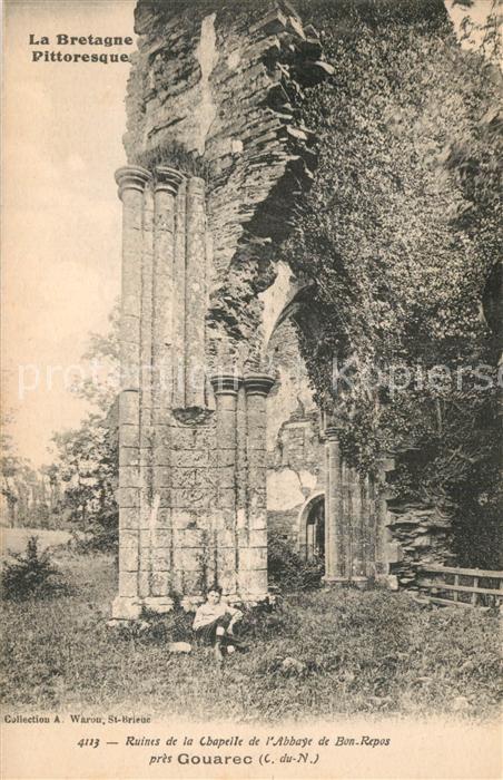 Gouarec Ruines de la Chapelle de l’Abbaye de Bon Repos